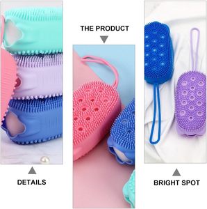 New Ideas Bear Body Brushes Bath <b>Sponge</b> Dry Exfoliating Silicone Scrubber for <b>Shower</b> - Product Image 5