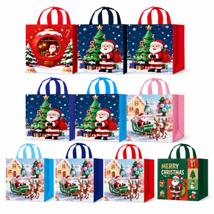 Venta al <span class=keywords><strong>por</strong></span> <span class=keywords><strong>mayor</strong></span> <span class=keywords><strong>de</strong></span> <span class=keywords><strong>bolsas</strong></span> <span class=keywords><strong>de</strong></span> <span class=keywords><strong>regalo</strong></span> <span class=keywords><strong>de</strong></span> <span class=keywords><strong>Navidad</strong></span> <span class=keywords><strong>de</strong></span> comestibles reutilizables lisas largas personalizadas <span class=keywords><strong>bolsas</strong></span> no tejidas PP para bolso <span class=keywords><strong>de</strong></span> mano - Product Image 1
