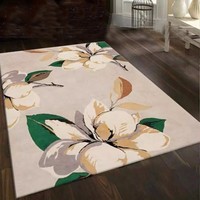 Tapis de porte contemporains faits à la main par des designers d'art, tapis de porte tuftés à la main, tapis personnalisés en forme de fleur de rose