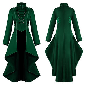 Costume d'Halloween pour femme, style médiéval, steampunk, victorien, gothique, avec corset, veste queue-<span class=keywords><strong>de</strong></span>-pie et jupe, en polyester, pour le cinéma et la télévision - Product Image 5