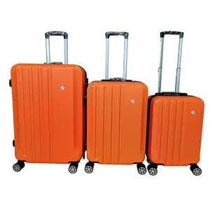 18 22 26Inch 3PCS finished luggage unique ABS hardside trolley luggage 12PCS size semi-finished SKD luggages set