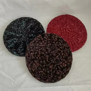 Mũ Beret Dệt Kim Bốn Mùa Mũ Beanie Với Sợi Polyester Nhuộm Màu Sặc Sỡ Cho Người Lớn Phụ Nữ Trung Bình