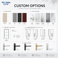 Puerta Interior de Granero de Aleación de Aluminio a Precio de Fábrica Yomoga para Uso Comercial