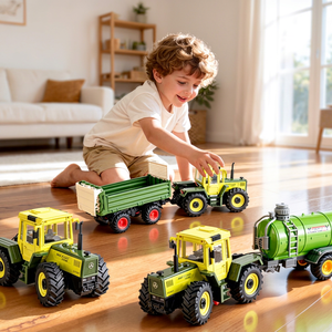 MB-tcar1000 Tractor de Juguete RC 2.4G - Vehículo Agrícola Eléctrico de 10 Canales con Construcción Metálica, Listo para Usar, Efectos de Luz y Amortiguadores - Product Image 1