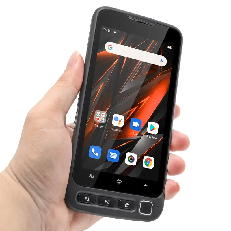 บาร์โค้ด 1D2D V5S 4Gสมาร์ทโฟนOcta Core IP67ลายนิ้วมือกันน้ําAndroid 12โทรศัพท์เครื่องอ่านมือถือNFC/RFID/ 2D PDA