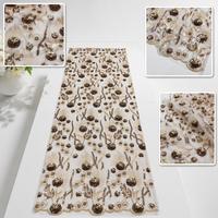 Tissu en dentelle brodée en maille tissée 150D avec perles et tubes, tissu pour chemises, broderie de mode avec paillettes, tissu en dentelle 100% polyester pour vêtements