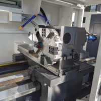 Tour Horizontal CNC CK6163 Broche robuste 1000MM 560mm Voyage axe X axe Z 1000mm 0.02mm Précision de positionnement 4 outils GSK