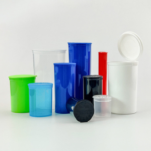 Wholesale 13 19 30 60 90 Squeeze <strong>Containers</strong> Pop Top Empty Prescription Vials Clear Bottle for <strong>Pills</strong> Tablets Supplements - Product Image 1