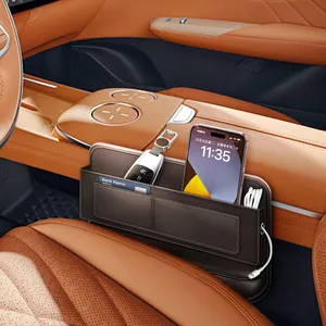 Accessori interni Auto 2024 Console universale in pelle sintetica portabagagli per sedile anteriore