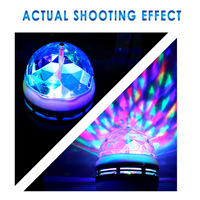 Petite boule magique KTV, lumière rotative RGB colorée, IP65, ambiance cristalline, lumières de scène disco, projecteur de ciel étoilé universel