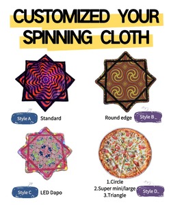 Lenço de Mão Giratório Flow Star, Reativo a UV, Forma Quadrada, <span class=keywords><strong>Bandana</strong></span> para Malabarismo - Product Image 5