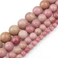 Natural Rhodonite Round Loose Stone Beads for Jewelry Making (4,6,8,10,12mm) 100pcs/strand Energy Gemstone Beads