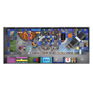 <span class=keywords><strong>Parc</strong></span> d'aventure sportive sur le thème de l'espace, parcours de ninja, équipement de terrain de jeu intérieur commercial pour enfants, trampoline, filet arc-en-ciel, toboggan, labyrinthe, salle de sport - Product Image 6