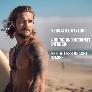 Private Label noce di cocco Spray al sale marino per gli uomini dei capelli di migliorare il Volume e la consistenza del sale marino Spray per gli uomini Surf Beach Hair Spray