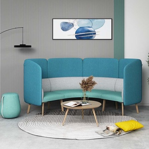 Table de bar haute personnalisée, style nordique moderne, avec assise en mousse rembourrée, pour bureau, acoustique et offrant une intimité. - Product Image 3