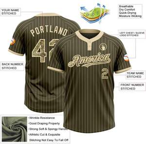 Maillots de softball personnalisables pour hommes jeunes femmes chemises de baseball respirantes couture à boutons conception d'uniforme d'équipe personnalisée - Product Image 4