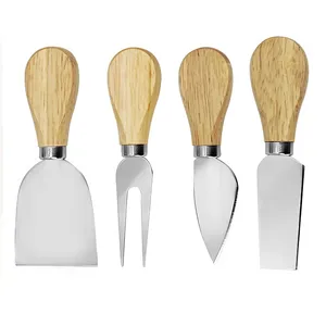 Ensemble de 4 couteaux à fromage jetables en acier inoxydable, outils de cuisine, mini spatule à gâteau, épandeur de beurre, résistant à la chaleur - Product Image 6