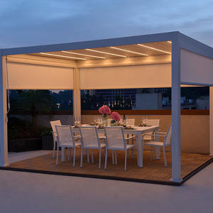 Pergola de jardin en aluminium-pergola bioclimatique en aluminium <span class=keywords><strong>5x3</strong></span> avec lumière rvb - Product Image 3