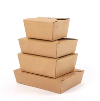 Boîte à pâtes en papier kraft écologique imperméable en gros pour l'emballage alimentaire des nouilles avec revêtement UV et laminage mat