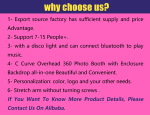 Photomaton professionnel à 360 degrés alimenté par batterie lumière LED boîtier de toile de fond à changement de couleur pour Smartphones iPad appareils photo reflex - Product Image 4