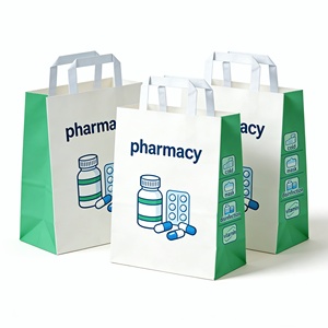 Sacs en papier kraft biodégradables personnalisés, écologiques et recyclables <span class=keywords><strong>pour</strong></span> pharmacies, ordonnances et médicaments – Vente en gros - Product Image 5