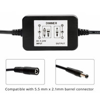 Minicontrolador de interruptor de atenuación en línea para tira de luces LED de un solo Color, DC12V 24V