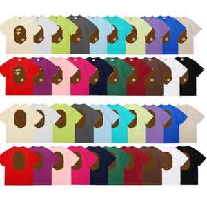 Ingrosso Abbigliamento di Alta Qualità, Nuovo Stile, Marca di Moda, Designer, Unisex, Trendy, Vestibilità Ampia, Stampa con Lettere, Cotone Pettinato 270g, Bapeed <span class=keywords><strong>Vintage</strong></span> - Product Image 1