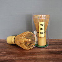 Fouet à matcha artisanal en bambou pour thé vert de style japonais, 100 brins, accessoires de brosse à fouetter en céramique