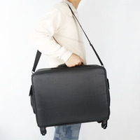 Valises de maquillage professionnelles, boîte à cosmétiques et tatouages, grand format, sur roulettes, sac de voyage pour maquillage avec roulettes à 360° °   Roues pivotantes noires