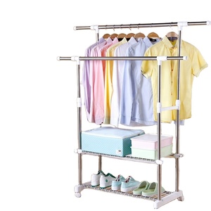 Prix bon marché, tout nouveau design pour séchoir suspendu à vêtements roulant de haut niveau avec <span class=keywords><strong>étagère</strong></span>s à <span class=keywords><strong>2</strong></span> couches - Product Image 1