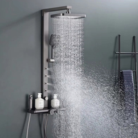 SAMTOU Style moderne Villas ensemble de douche noyau de valve en céramique Pause motif de pulvérisation Massage Jet bain douche robinets