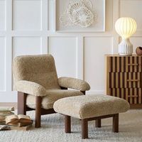 Fauteuil d'appoint rembourré de style moderne du milieu du siècle, canapé individuel pour salons design, hôtels et balcons
