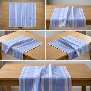 Handloom Woven Organic Khadi Cotton Fabric Medium Weight 105 GSM Handmade Stripes Breathable Quick-Dry Eco-Friendly <b>for</b> Apparel - Product Image 3