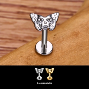 Piercing Labret in Titanio F136 con Filettatura Interna, Anello Monore per Labbra, Orecchio, Cartilagine, Trago, Helix, Gioielli per il Corpo 16G - Product Image 5