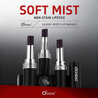 Lápiz Labial Color Magic - Innovadora Tecnología de Color Suave de Negro a Rojo, Un Solo Trazo para un Carisma Oscuro Mate y Aterciopelado