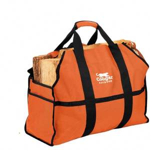 Porte-bûches en toile cirée, accessoires pour poêle à bois, vente chaude 2023, sac de transport pour bûches - Product Image 1