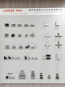 Bán buôn Hợp kim nhôm kính bảng gỗ Kệ chủ hỗ trợ t Hình dạng khung hiển thị tủ kết nối - Product Image 6