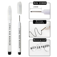 Stylo marqueur professionnel à pointe longue pour trous profonds et recharge noire, crayon mécanique de charpentier de Construction pour menuisier