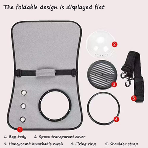 Spacious Ventilated Pet <b>Backpack</b> with Transparent Dome Window for Everyday Use Comfortable Pet Tote - Product Image 3