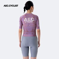 Maillot de cyclisme pour femme AEC.CYCLIST, manches courtes, séchage rapide, respirant, en spandex/polyester, pour vélo de route, VTT, course, impression numérique