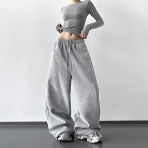 <span class=keywords><strong>Pantaloni</strong></span> Sportivi Classici Grigi da <span class=keywords><strong>Donna</strong></span>, Nuova Collezione Autunno 2026, Vita Alta, Traspiranti, Vestibilità Ampia, Casual, Gamba <span class=keywords><strong>Larga</strong></span>, Taglia XL - Product Image 2