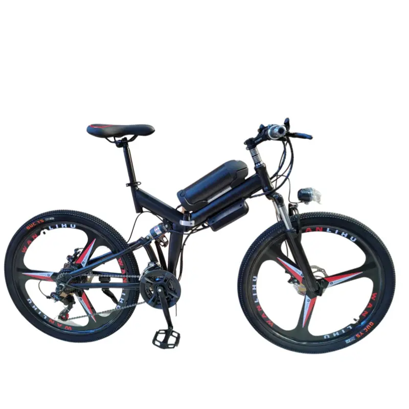 26インチサスペンションダウンヒルマウンテンバイク500wハブレスモーター電動自転車ペダルMTB自転車
