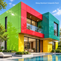 Panneau composite en aluminium brillant de 4 mm, couleur personnalisée, pour aménagement de magasins sur mesure