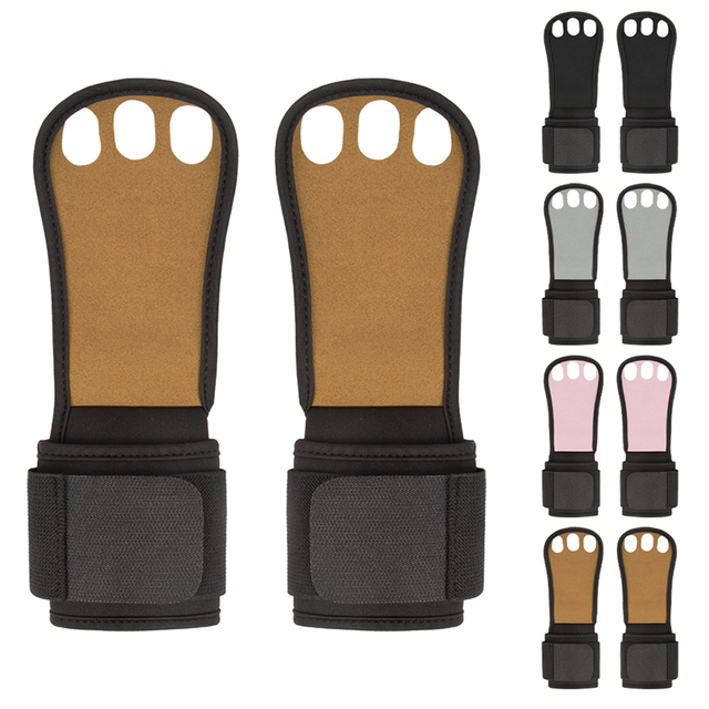 MKAS Workout Fitness Weight Lifting Gym Training Sport Glove Gymnastic Gym Hand Grip for Men Fingerless Gymnastics Grips