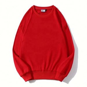 Cotton Crewneck Sweatshirts Custom Casual Oversize Crew Neck Long Sleeve Plain <b>Drop</b> Shoulder Pullover Sweatshirts - Product Image 4