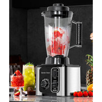 2025 Blender Komersial 3L 3 in 1 Pembuat Smoothie Penghancur Jus Pengolah Makanan Silver Crest Heavy Duty