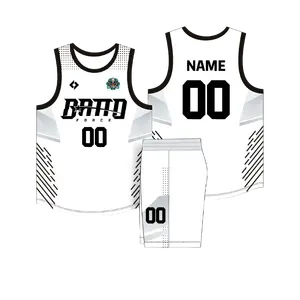 Fabriek Groothandel Basketbal Jersey Uniform Oem Aangepaste Crop-Tops Custom Logo Uniformen Print Heren Jersey Basketbal Uniformen