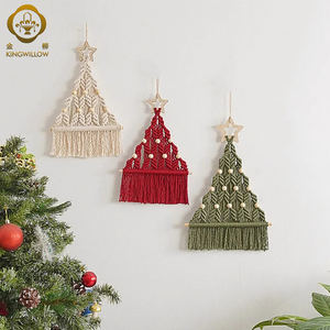 Kingwillow alta qualità macramè appesa a parete <span class=keywords><strong>natale</strong></span> decorazione per la casa Boho macramè decorazione per la casa di <span class=keywords><strong>natale</strong></span> fatto a mano - Product Image 3