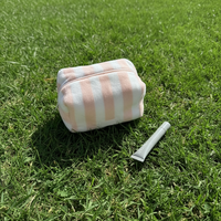 Gesteppte Modische Reise-Kosmetiktasche mit Großer Kapazität aus Frottee, Individuelles Logo, Damen Hautpflege Make-up Beutel