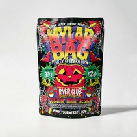 Op maat gemaakte kindveilige 1g 3,5g 7g Mylar fruit snoep snack verpakking staande pouch zak gestanste Mylar 3,5 zak met mijn logo
